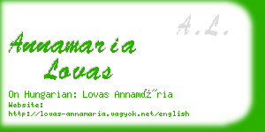 annamaria lovas business card